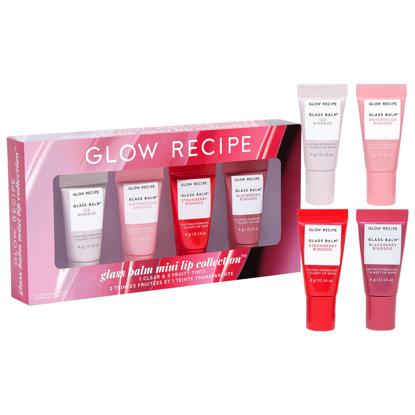 Sobre pedido: Glow Recipe Mini Glass Balm Lip Collection Gift Set